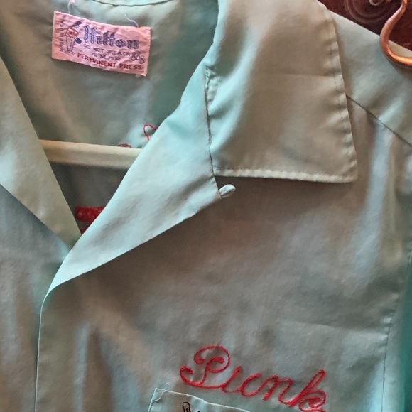VTG USA 1950’s Hilton embroidered Bowling shirt - Picture 3 of 3